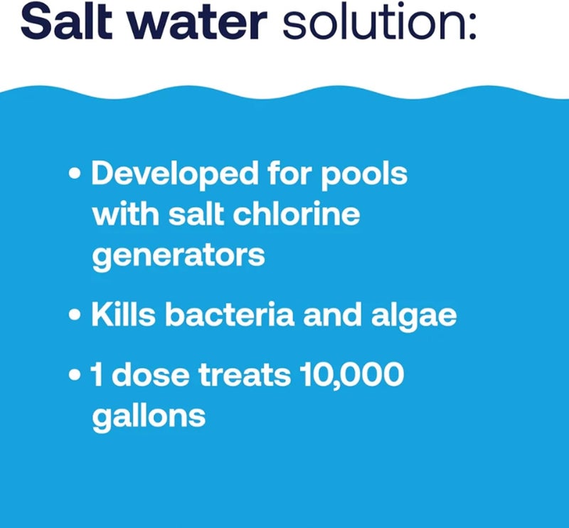 HTH 52047 Swimming Pool Care Salt Shock, Stabilized Chlorinator, 1 dose Treats 10000 gallons, 5x12oz Packets - Image 3